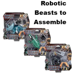 Robotic Beast Assembly, Assorted - Size 7 - 13cm